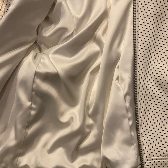 ALICE + OLIVIA NWOT POLKA DOT LEATHER JACKET - Picture 4 of 11